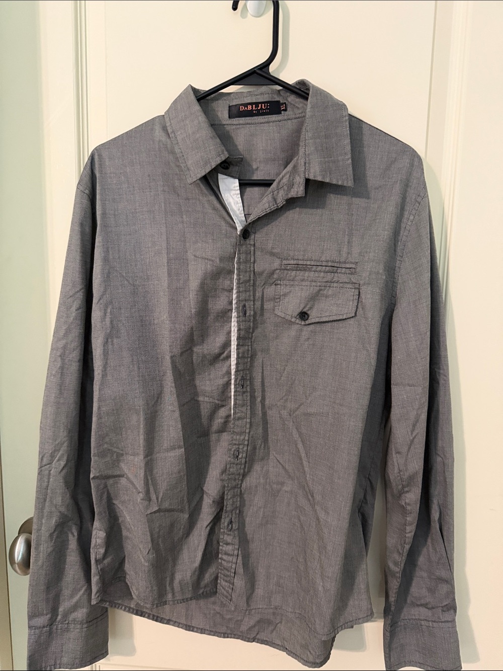 DaBlu Men's Gray Long-Sleeve Dress Shirt